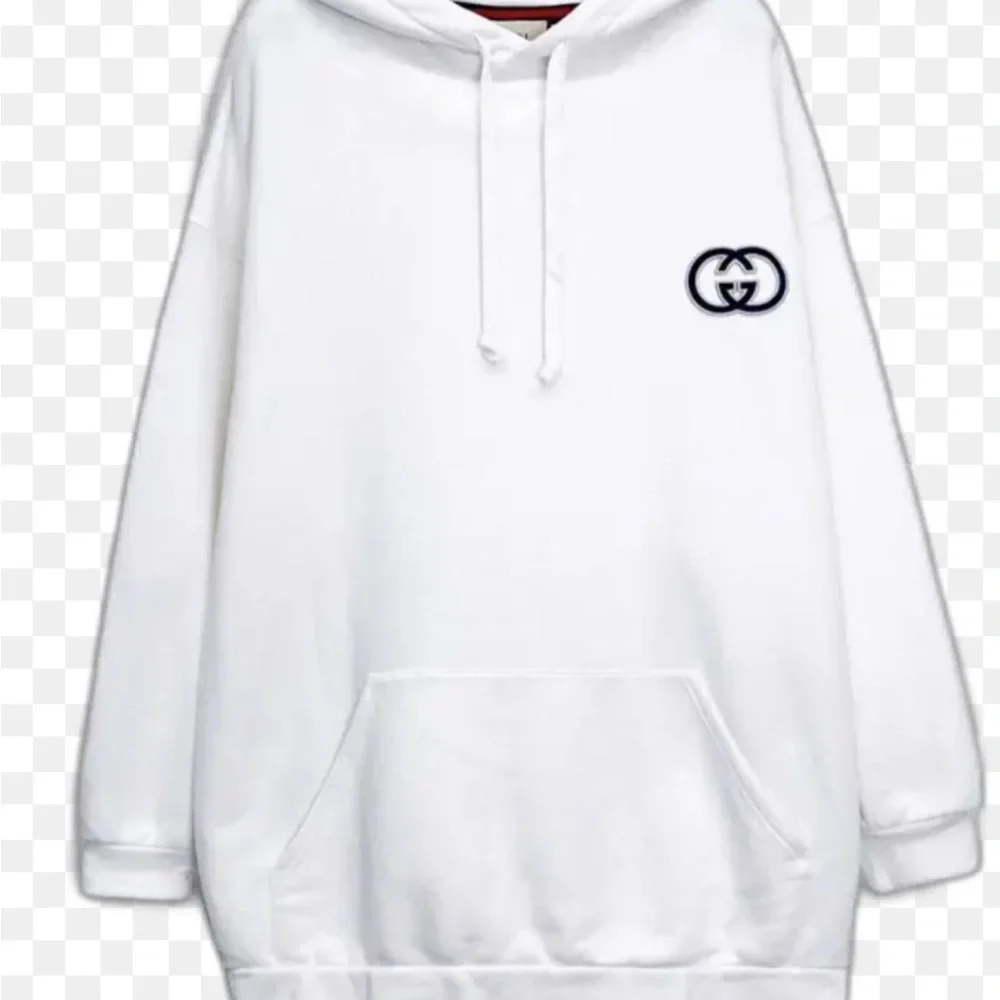 Men's Gucci interlocking G logo, oversized cotton hoodie size small fits large